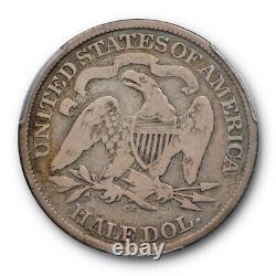1873 CC 50c Seated Liberty Half Dollar Pcgs Vg 8 Very Good Carson City Mint