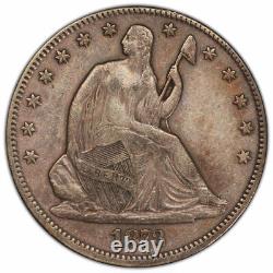 1873-CC Pas de flèches 50C PCGS VF35 Seated Liberty Silver Half Dollar 060891