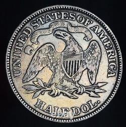 1873 Demi-dollar assis à la Liberté 50C SANS Flèches PIÈCE DE CHOIX en argent des États-Unis CC16662