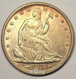 1873 Flèches Assis Liberté Demi-dollar 50c Coin De Nice Choice Au Rare Coin