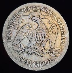 1873 Seated Liberty Half Dollar 50c Arrows Non Classé 90% Argent Us Coin Cc13942