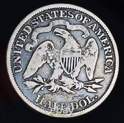 1873 Seated Liberty Half Dollar 50c Arrows Non Classé 90% Argent Us Coin Cc15725