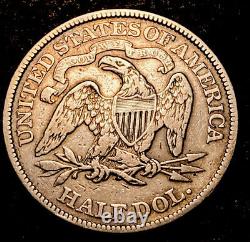 1873 Seated Liberty Half Dollar Rare Ddo Mint Erreur Fs-1101 Wb-109 Quad Stripes