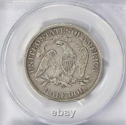 1873-cc 50c Flèches Assises Liberty Half Dollar Pcgs Vf30 Cac Nice Original Coin