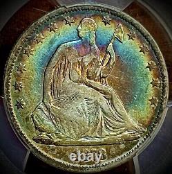 1873 demi-dollar à l'effigie de Liberty assise sans flèches Pcgs F12