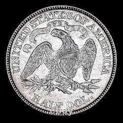 1873-p Seated Liberty Demi-dollar? Au Presque Unc Détails? 50c Flèches? Confiance