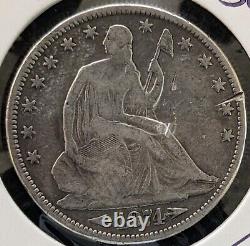 1874 50c Seated Liberty Half Dollar Witharrows. Nous. 50.1874