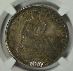 1874 Siège À Moitié Dollar, Flèches, Ngc Vf25