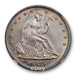 1875 50c Seated Liberty Half Dollar Ngc Au 58 About Uncirculated Sharp Strike