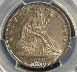 1875 La Moitié Accroupi Liberté Dollar Pcgs Ms 63