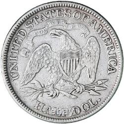 1875 (P) Demi-dollar Liberty assis en argent 90% fines rayures Voir photos G230