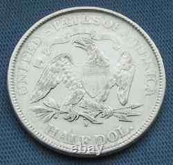 1875 S Demi-dollar assis de Liberté (50C nettoyé)