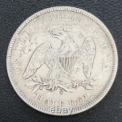 1875 S Liberté Assise Demi-dollar 50c Haute Qualité Xf + #34171