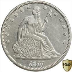 1875-cc Assis Liberté Demi-dollar Pcgs Au 50