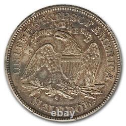 1875-cc Liberty Assis Demi-dollar Au-50 Pcgs Sku#167712