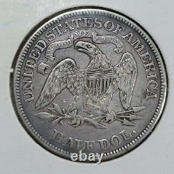 1876 50c Liberté Assise Demi-dollar Vf+ Strong Detail 90% Argent Type (m913)