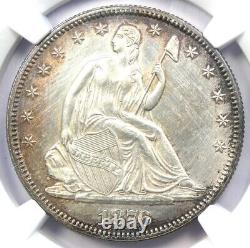 1876 Demi-dollar assis Liberté 50C NGC Détail non circulé (MS UNC) Rare