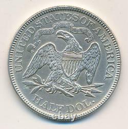 1876 Seated Liberty Demi-dollar, Raw