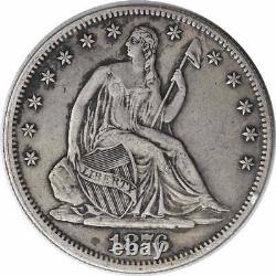 1876-cc Liberty Assis Argent Demi-dollar Ef Non Certifié