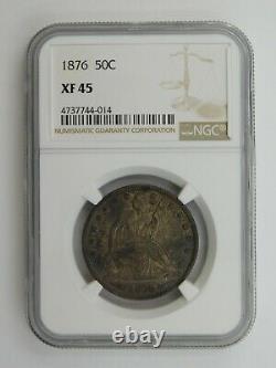 1876 ​​la Moitié Seated Liberté Dollar Ngc Graded Xf 45 (127)