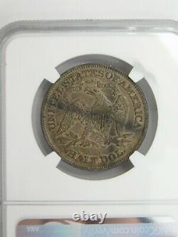 1876 ​​la Moitié Seated Liberté Dollar Ngc Graded Xf 45 (127)