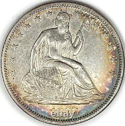 1877 50c Seated Liberty Demi-dollar Au Détails Sur Non Circulé Type Us Pièce