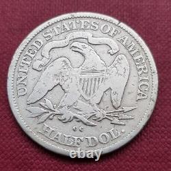 1877 CC Demi-dollar à l'effigie de la Liberté assise 50c en meilleur état, rayé #47174