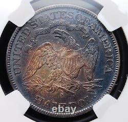 1877 S Seated Half Ngc Au 53 Deep Original Toned Peripheries Coppery Centers