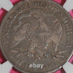 1877 S VF 25 Demi-dollar à l'effigie de la Liberté assise NGC Graded Certified Authentic Slab 1589