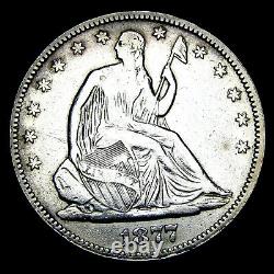 1877 Seated Liberty Half Dollar - Nice Détails Type Pièce - #cb815