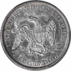 1877-cc Liberté Assis Demi-dollar En Argent Ms61 Pcgs