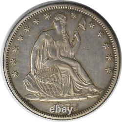 1877-s Liberty Seated Half Dollar Au Slider Non Certifié #933