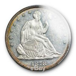 1878 50c Assis Liberté Demi-dollar Pcgs Au 58 Preuve Comme Exceptionnelle Looks