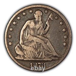 1878 50c Demi-dollar en argent Seated Liberty Belle patine Fine H2178