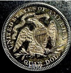 1878 Seated Liberty Silver Quarter 25c Haute Qualité Unc Preuve Comme Toné