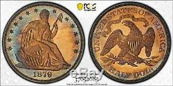 1879 50c Liberté Assis Demi Dollar Pcgs Pr64