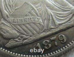 1879 Half Dollar Seated Liberté Très Rare Mintage 4.800 Nous Avons Les Dates Difficiles