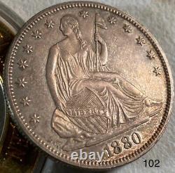 1880 Liberté Assise Demi-dollar