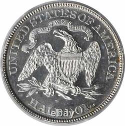1881 Liberty Seated Argent Demi-dollar Ms63 Pcgs