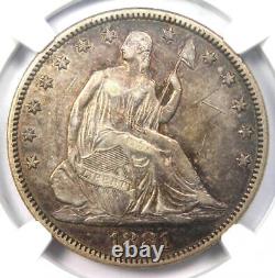 1881 Seated Liberty Half Dollar 50c Certifié Ngc Xf Détails Rare Date Coin