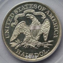 1882 50c Liberté Assise Demi Dollar Pcgs Ms 63 Gold Cac