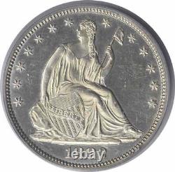 1882 Liberty Seated Argent Demi-dollar Ms63 Pcgs
