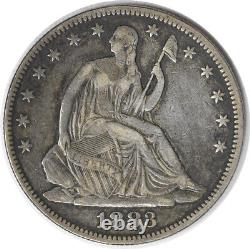 1883 Demi-dollar en argent assis sur la liberté EF non certifié #307