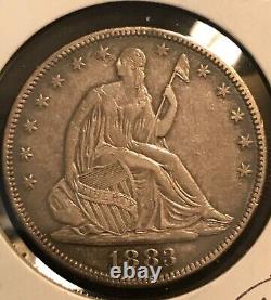 1883 Siège À Moitié Dollar, Xf, Date Rare