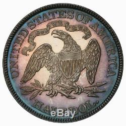 1884 50c Liberté Assis Demi Dollar Pcgs Pr64