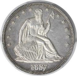 1887 Liberty Seated Half Dollar Pr64 Pcgs (cac)