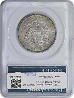 1888 Liberty Seated Argent Demi-dollar Ms64 Pcgs