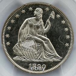 1890 Liberty Assis Demi-dollar Pcgs Ms65pl All White Pcgs Top Pop Pl