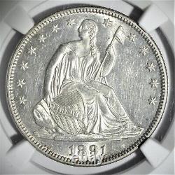 1891 Seated Liberty Half Dollar Ngc Ms61 S-0155