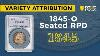 Attribution De Variété Pcgs 1845 O Liberty Seated Half Dollar - Dates Répétées